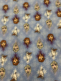 Disney Frozen Fleece Fabric by the Yard, Elsa Anna Olaf Snowflake Print, Blue, 58 Inch Wide