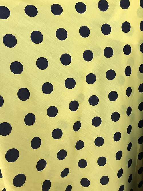 1 Inch Polka Dot Poly Cotton Fabric Sold By The Yard.