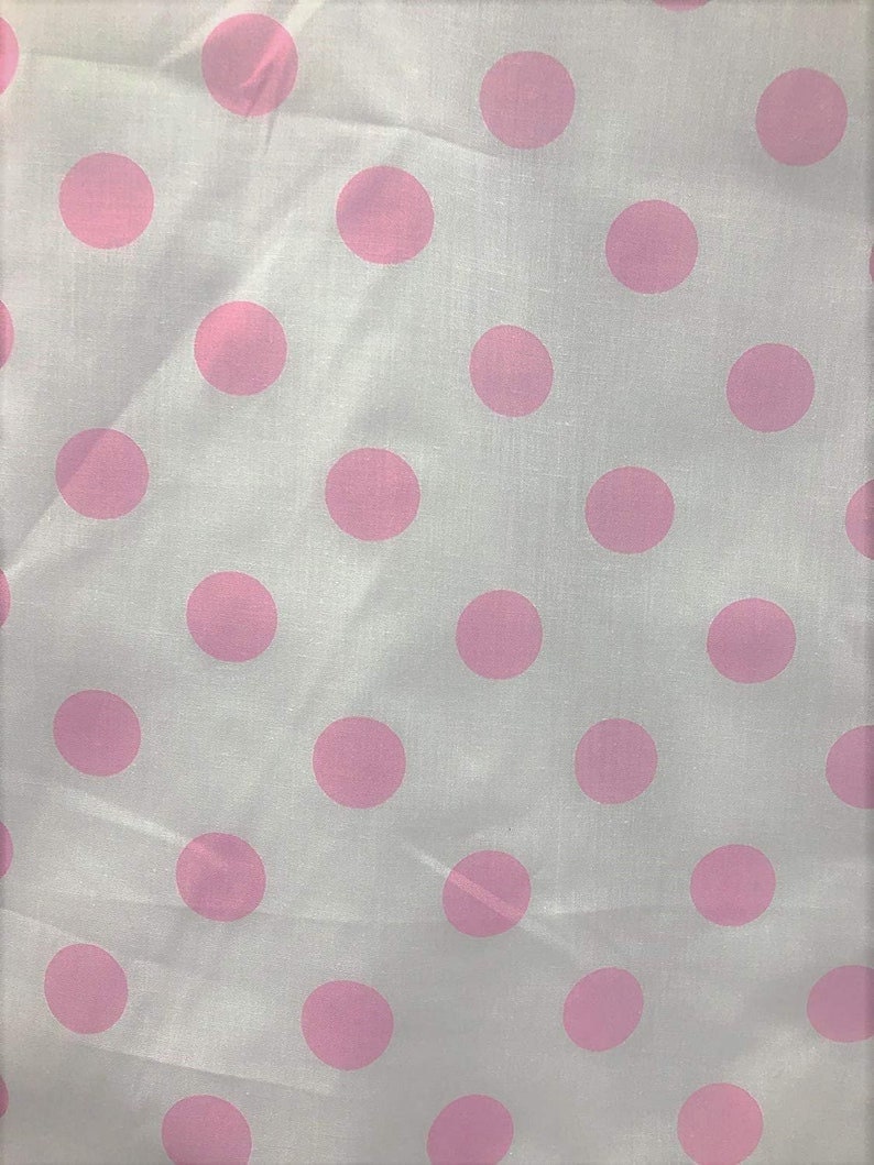 1 Inch Polka Dot Poly Cotton Fabric Sold By The Yard.