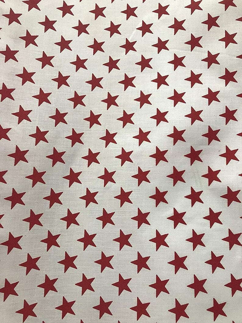 American Stars Poly Cotton 58' Wide Fabric Sold by The Yard USA Patriotic