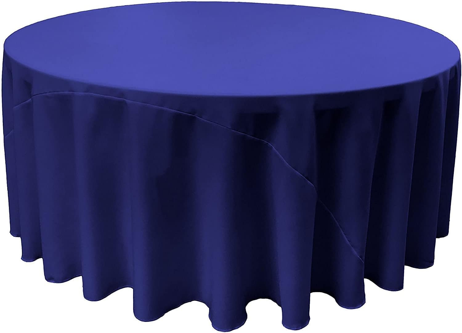 ROYAL - Polyester Poplin Washable Round Tablecloth, Stain Wrinkle Resistant Table Cover 120", Fabric Table Cloth for Dinning, Kitchen, Party