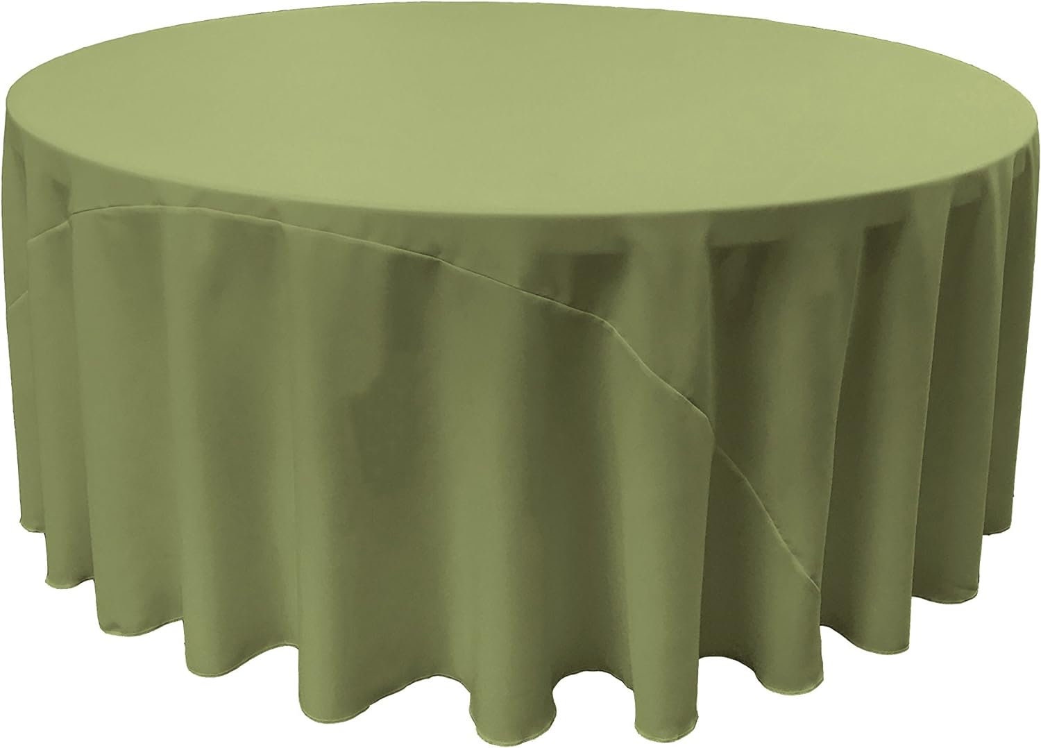 DK SAGE - Polyester Poplin Washable Round Tablecloth, Stain Wrinkle Resistant Table Cover 120", Fabric Table Cloth Dinning, Kitchen, Party