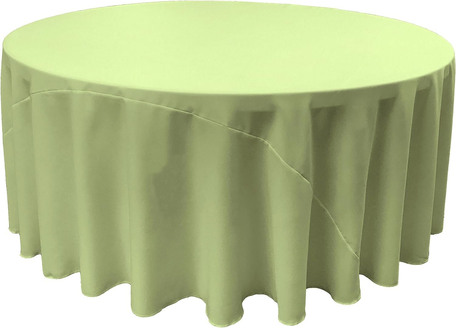LT SAGE - Polyester Poplin Washable Round Tablecloth, Stain Wrinkle Resistant Table Cover 120", Fabric Table Cloth Dinning, Kitchen, Party