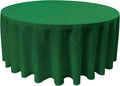 EMERALD - Polyester Poplin Washable Round Tablecloth, Stain Wrinkle Resistant Table Cover 120", Fabric Table Cloth Dinning, Kitchen, Party