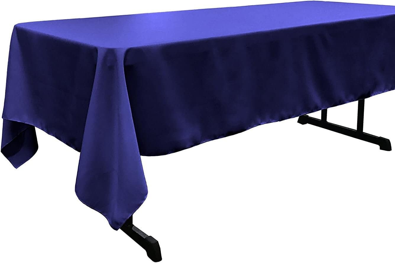 ROYAL - Polyester Poplin Washable Rectangular Tablecloth,Stain Wrinkle Resistant Table Cover Fabric Table Cloth for Dinning, Kitchen,Party