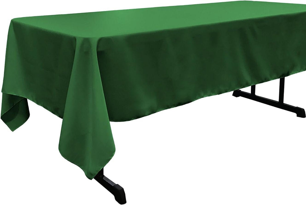 EMERALD -Polyester Poplin Washable Rectangular Tablecloth,Stain Wrinkle Resistant Table Cover Fabric Table Cloth for Dinning, Kitchen,Party