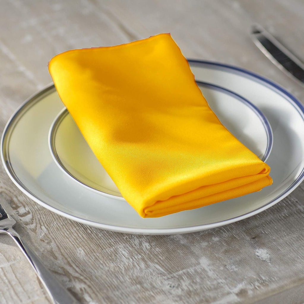 DKYELLOW - Poly Poplin Napkin - 18" X 18" - Cloth Napkins, Washable Reusable Napkins Wrinkle Resistance Napkins for Dinner, Wedding,Parties