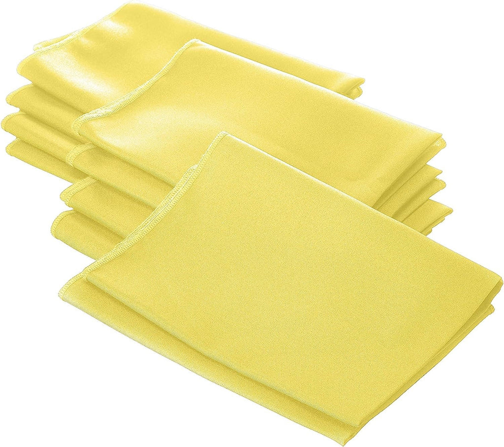 LTYELLOW - Poly Poplin Napkin - 18" X 18" - Cloth Napkins, Washable Reusable Napkins Wrinkle Resistance Napkins for Dinner, Wedding,Parties