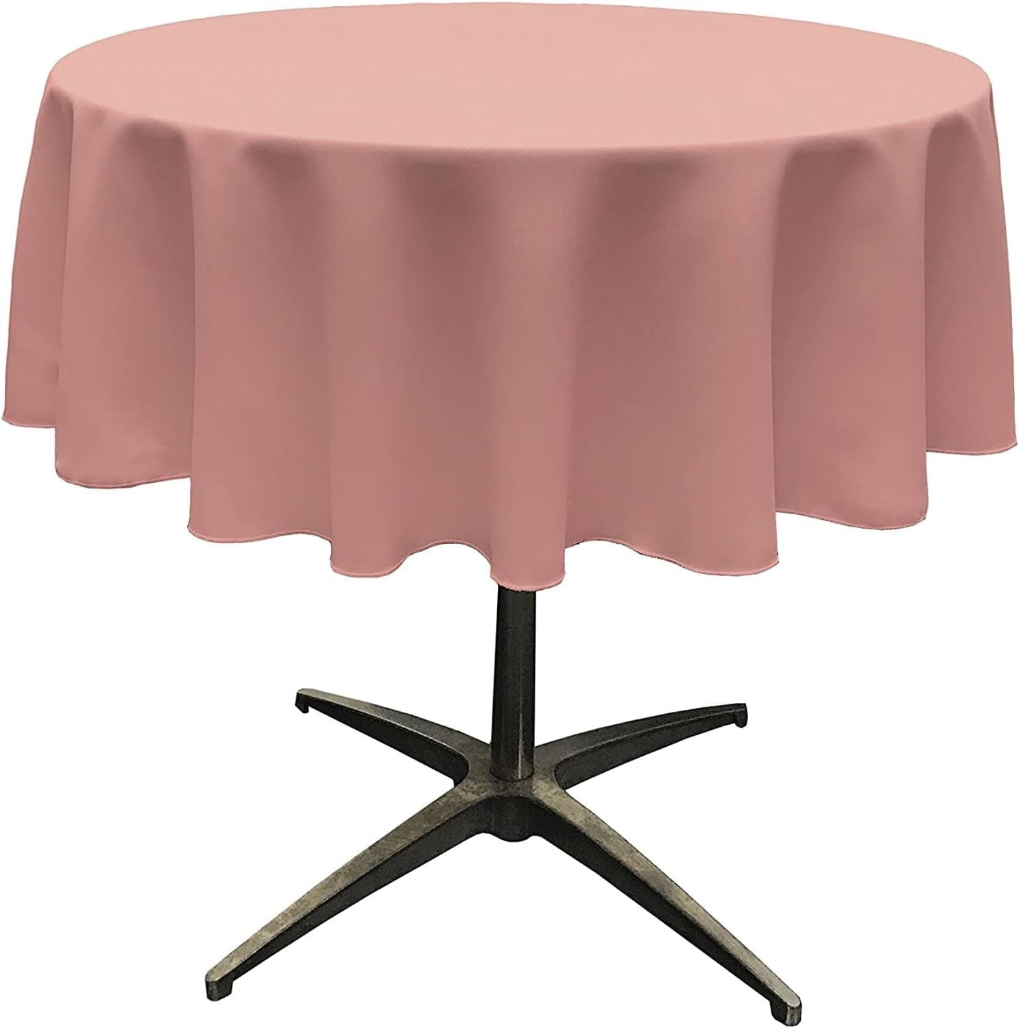 DUSTYROSE - Polyester Poplin Washable Round Tablecloth, Wrinkle Resistant Table Cover Fabric Table Cloth for Dinning, Kitchen, Party,Holiday