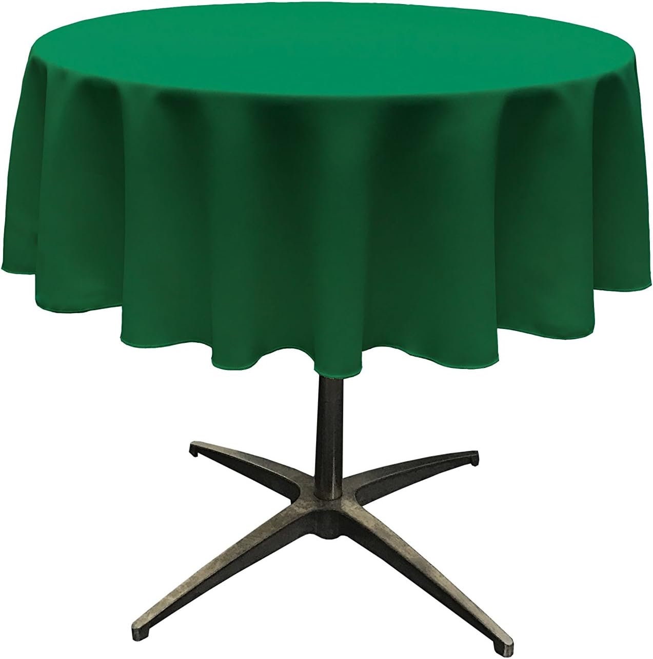 EMERALD - Polyester Poplin Washable Round Tablecloth, Wrinkle Resistant Table Cover Fabric Table Cloth for Dinning, Kitchen, Party, Holiday