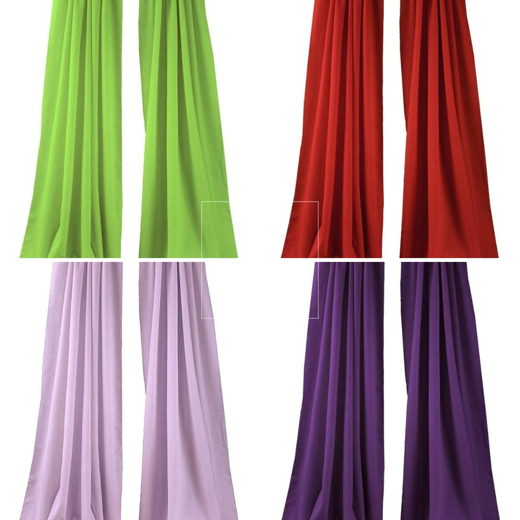 BACKDROPS - Polyester Poplin Backdrop Drape Curtain Panel with 4" Rod Pocket ( , 5 Feet Wide x 9 Feet High (2 Panels)