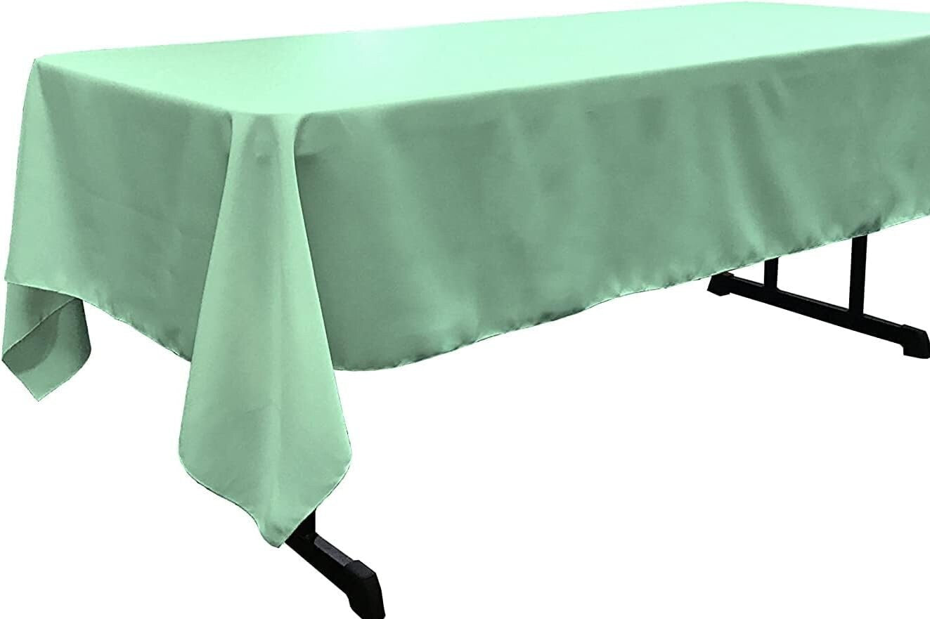 MINT -Polyester Poplin Washable Rectangular Tablecloth,Stain Wrinkle Resistant Table Cover Fabric Table Cloth Dinning, Kitchen,Party
