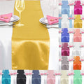 SATIN - 14" Wide Wedding & Party Decoration Solid Satin Table Runner ( 14" Wide x 90" Long) 12 Colors Available