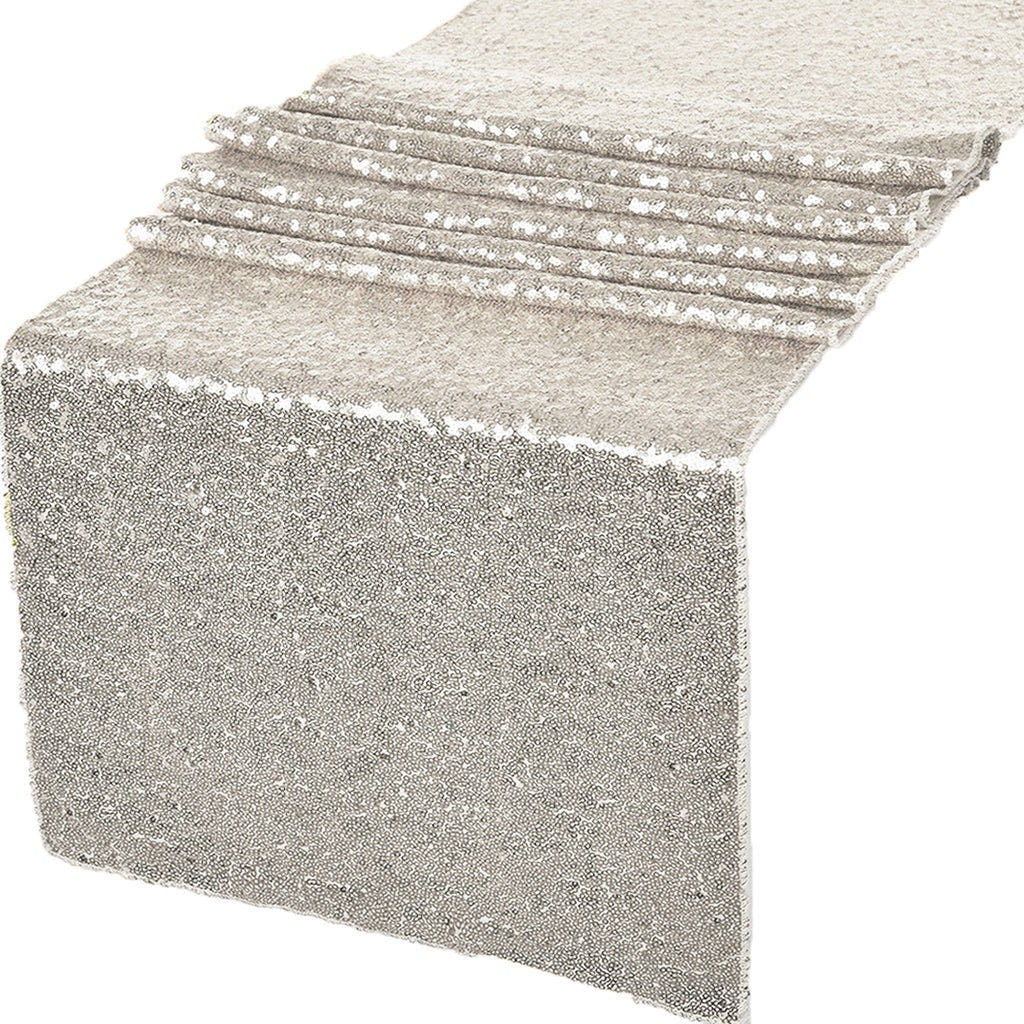 SEQUIN - 12" Wide Wedding & Party Decoration Solid Satin Table Runner ( 12" Wide x 90" Long) 14 Colors Available