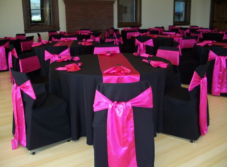 SATIN - Chair Sashes Bows for Wedding Reception Event Banquets Chair Decoration, Dinning Chair Cover Sash Ribbon Tie Back Party Supplies