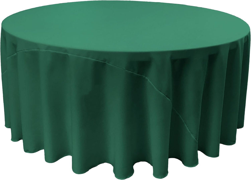 HUNTER - Polyester Poplin Washable Round Tablecloth, Stain Wrinkle Resistant Table Cover 120", Fabric Table Cloth Dinning, Kitchen, Party