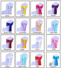 SATIN - Chair Sashes Bows for Wedding Reception Event Banquets Chair Decoration, Dinning Chair Cover Sash Ribbon Tie Back Party Supplies