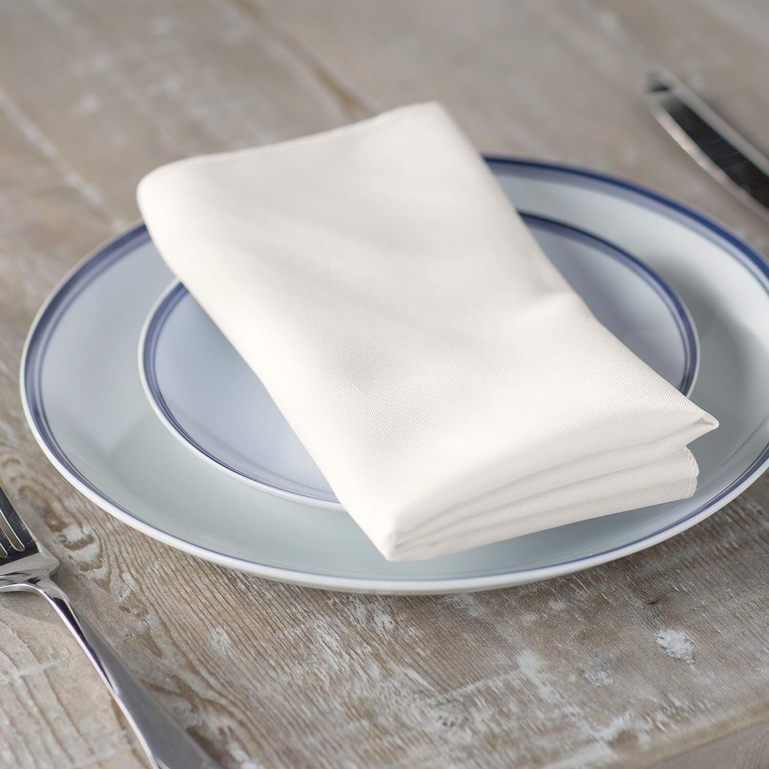 IVORY -Poly Poplin Napkin - 18" X 18" - Cloth Napkins, Washable Reusable Napkins,Wrinkle Resistance Napkins for Dinner, Wedding, Parties