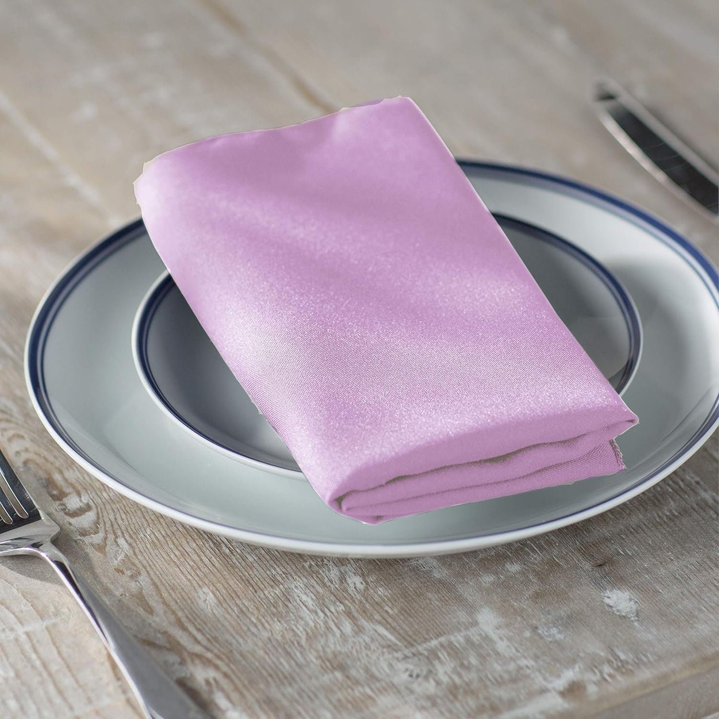 LILAC - Poly Poplin Napkin - 18" X 18" - Cloth Napkins, Washable Reusable Napkins Wrinkle Resistance Napkins for Dinner, Wedding,Parties