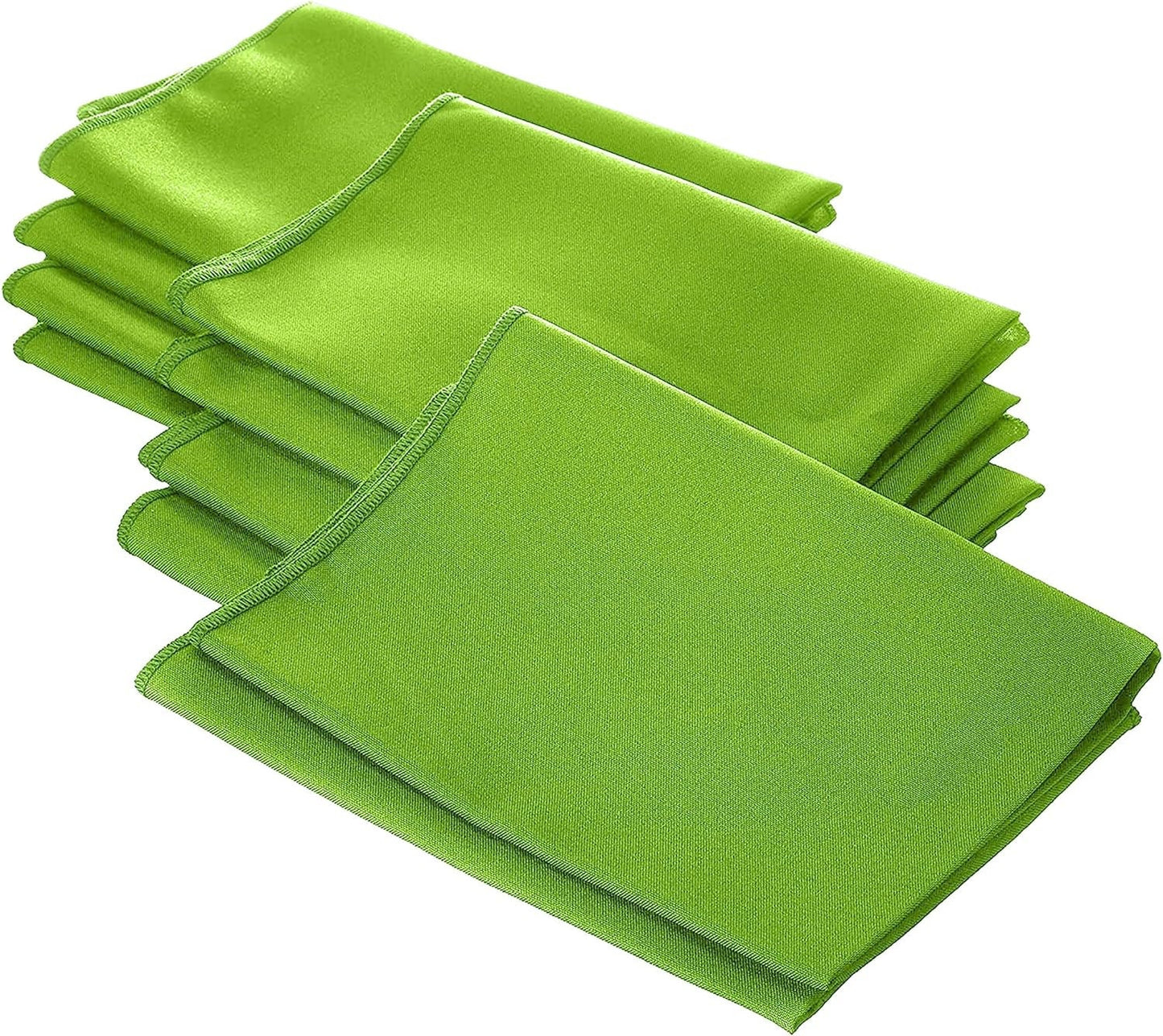 LIME - Poly Poplin Napkin - 18" X 18" - Cloth Napkins, Washable Reusable Napkins Wrinkle Resistance Napkins for Dinner, Wedding,Parties