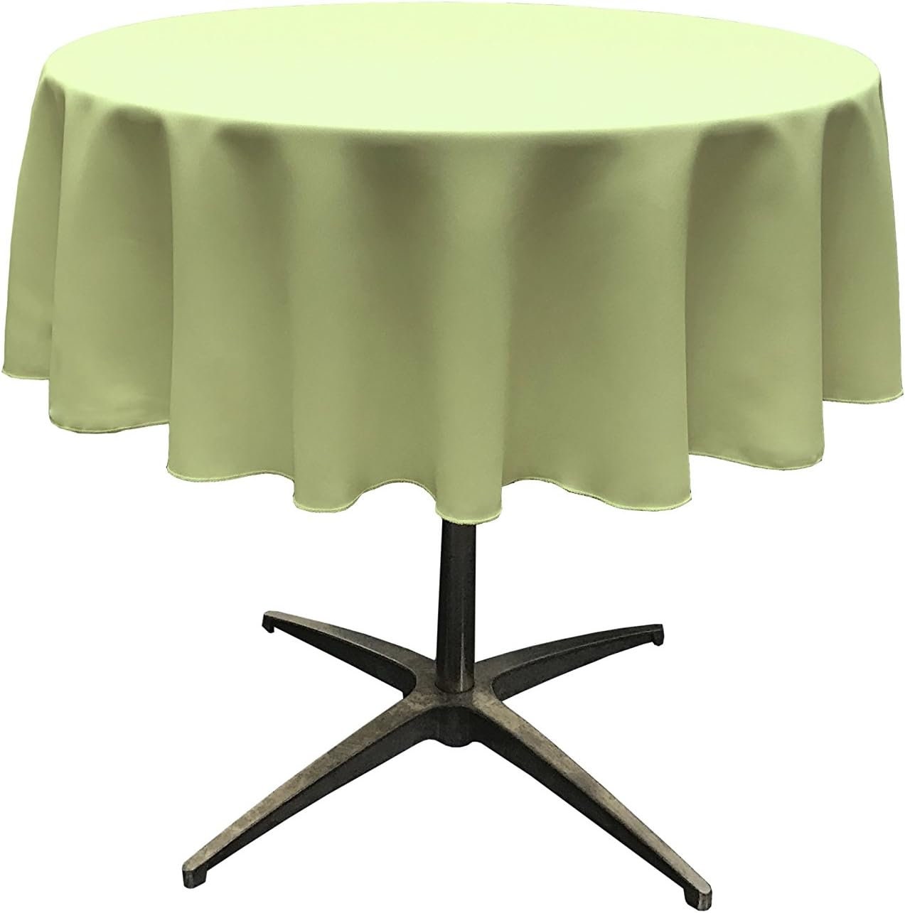 LTSAGE - Polyester Poplin Washable Round Tablecloth, Wrinkle Resistant Table Cover Fabric Table Cloth for Dinning, Kitchen, Party,Holiday