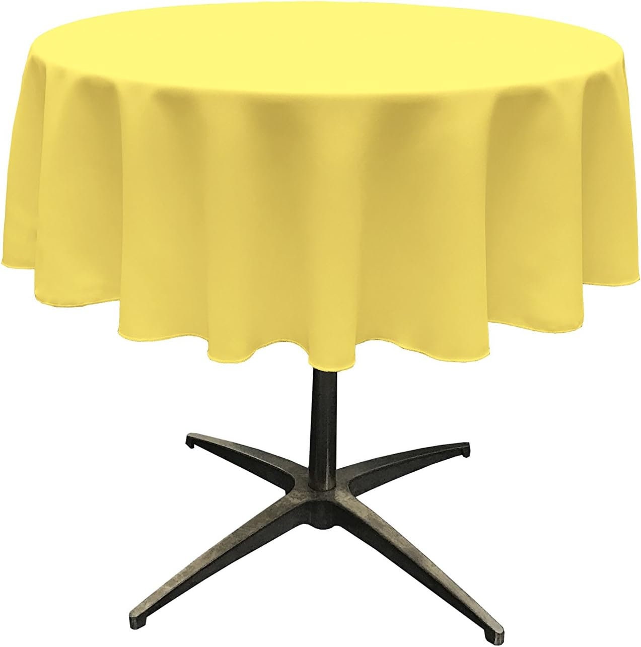 LTYELLOW - Polyester Poplin Washable Round Tablecloth, Wrinkle Resistant Table Cover Fabric Table Cloth for Dinning, Kitchen, Party, Holiday