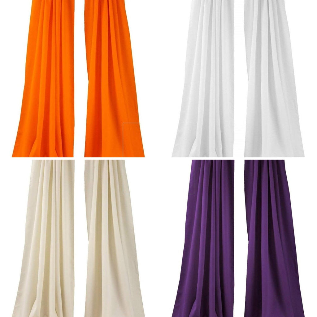 BACKDROPS - Polyester Poplin Backdrop Drape Curtain Panel with 4" Rod Pocket ( , 5 Feet Wide x 9 Feet High (2 Panels)