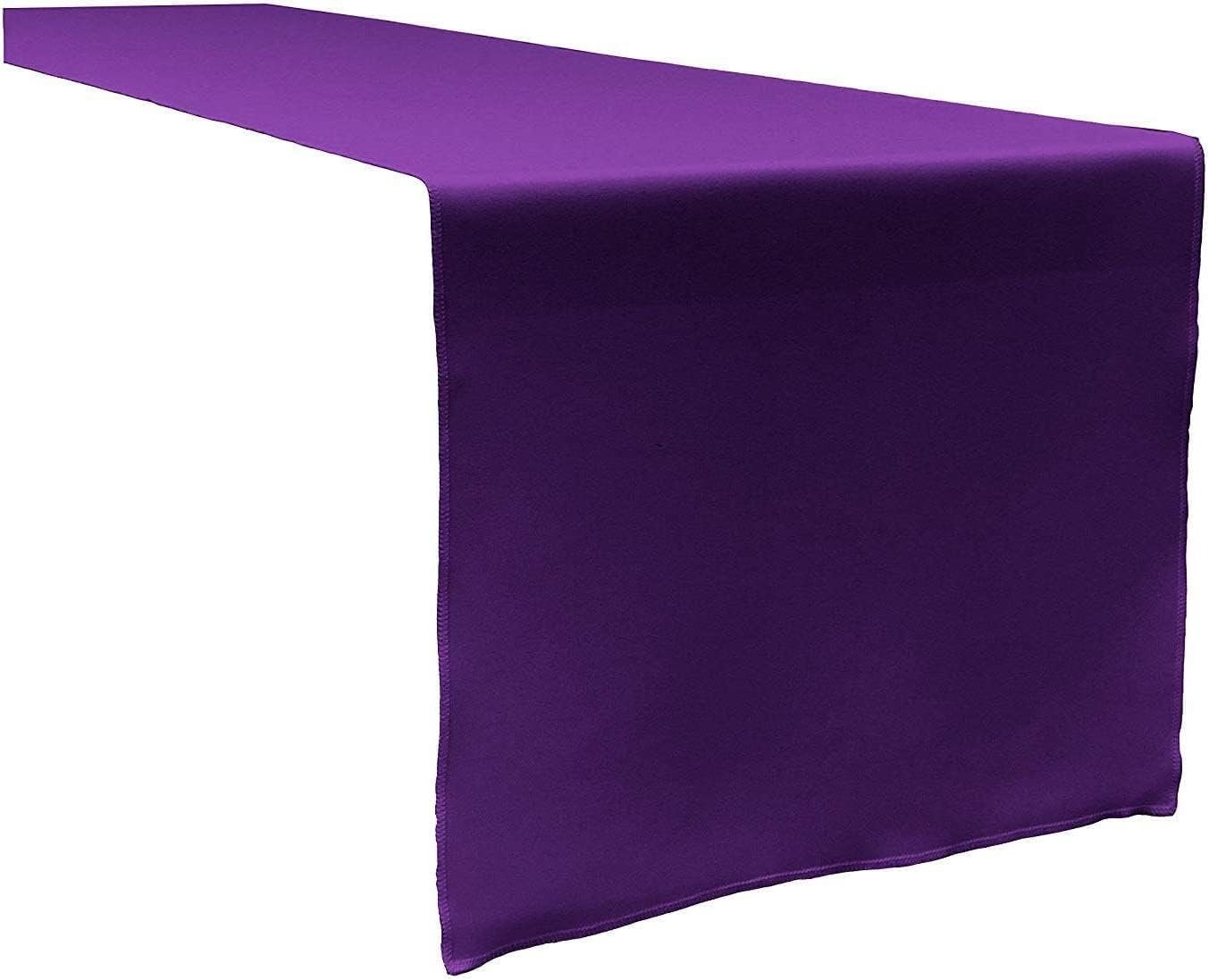 14" Wide Wedding & Party Decoration Solid Polyester Poplin Table Runner ( 14" Wide x 90" Long)