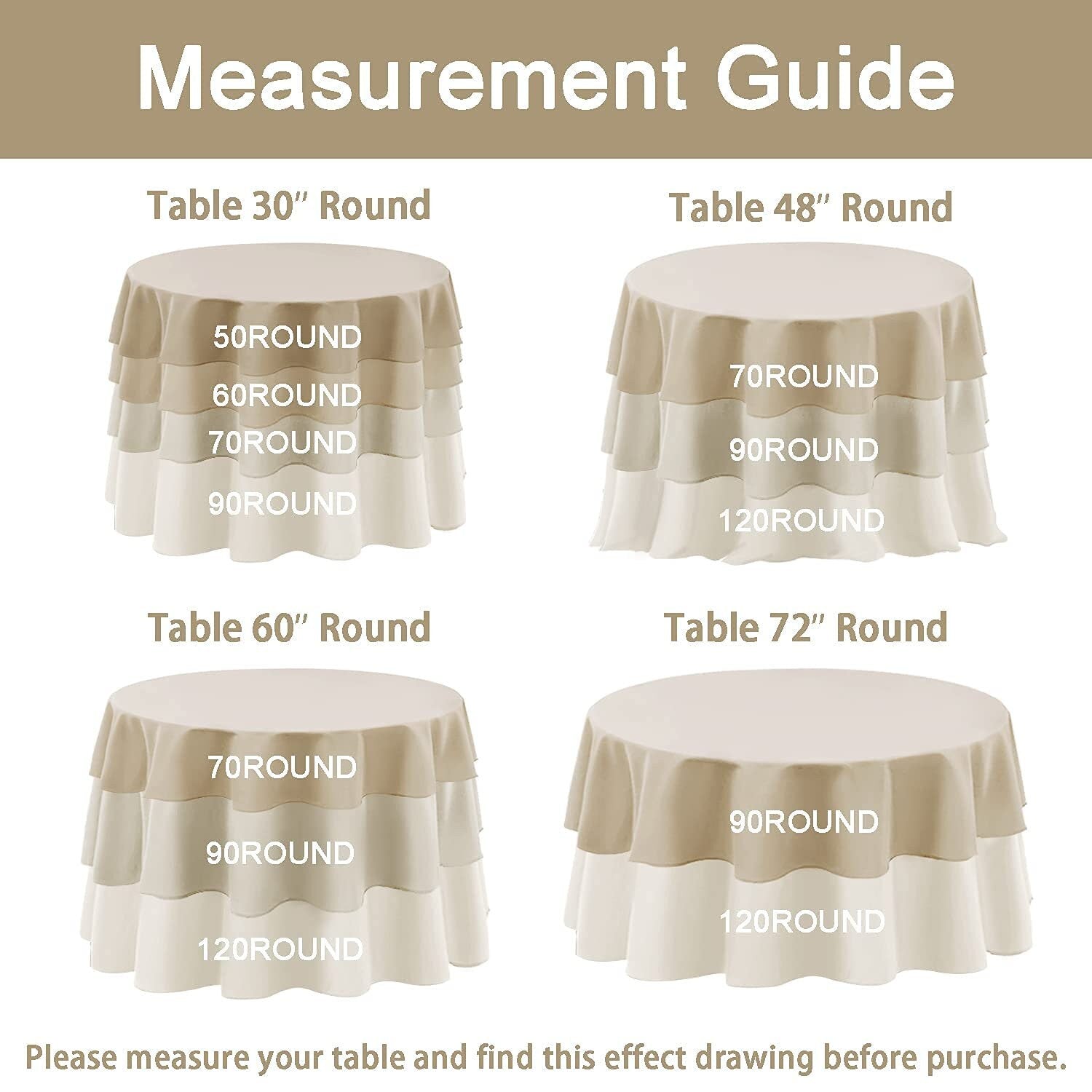 LT BLUE - Round Tablecloth Table Cloth Satin Rosette Tablecloth - 3D Floral Table Cloth for Wedding Baby Shower Birthday Tea Party Dessert