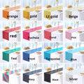 SEQUIN - 12" Wide Wedding & Party Decoration Solid Satin Table Runner ( 12" Wide x 90" Long) 14 Colors Available