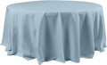 DUSTYBLUE - 132"  Polyester Poplin Washable Round Tablecloth, Stain Wrinkle Resistant Table Cover 132", Fabric Table Cloth Dinning