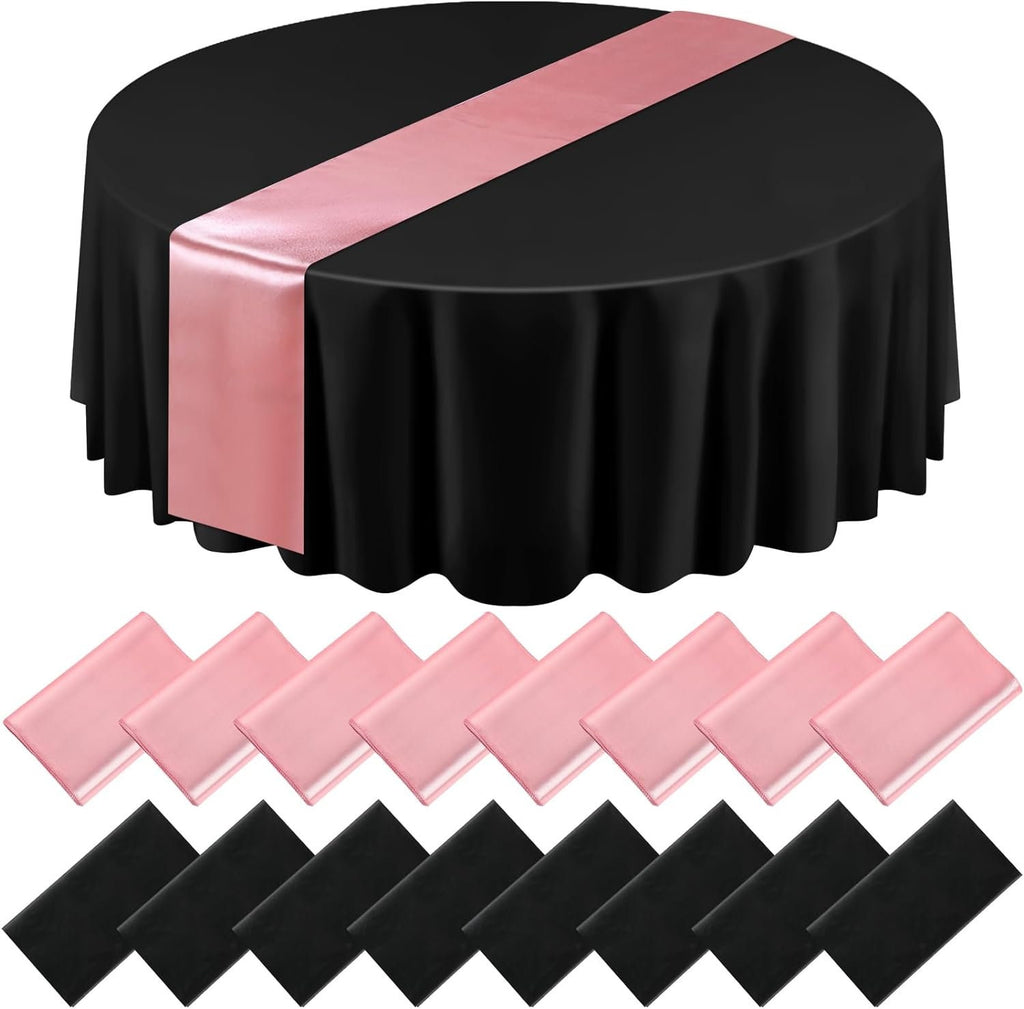SATIN - 14" Wide Wedding & Party Decoration Solid Satin Table Runner ( 14" Wide x 90" Long) 12 Colors Available
