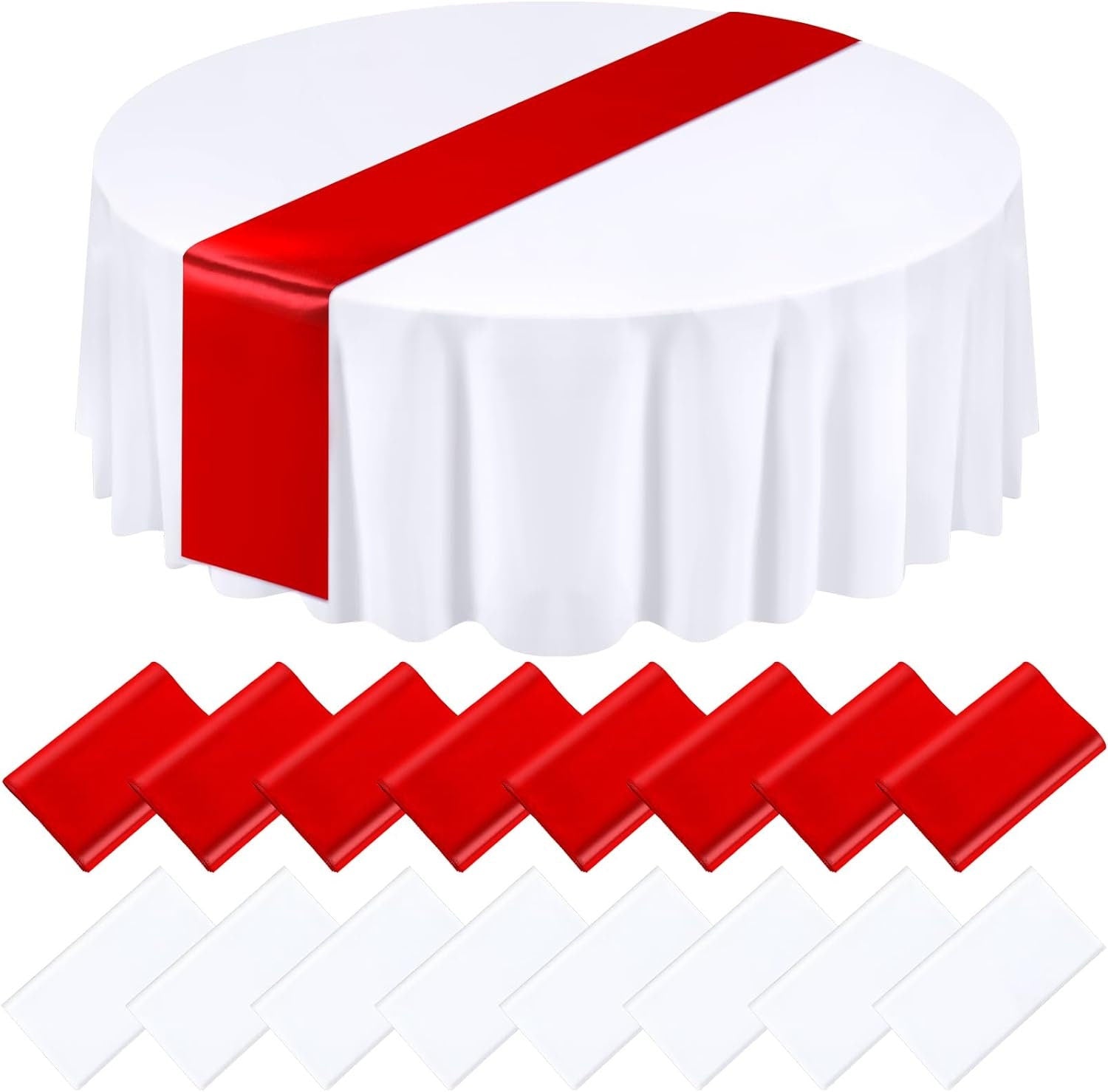 SATIN - 14" Wide Wedding & Party Decoration Solid Satin Table Runner ( 14" Wide x 90" Long) 12 Colors Available