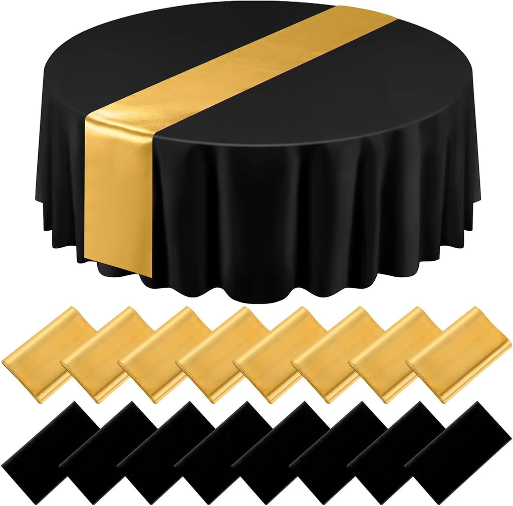 SATIN - 14" Wide Wedding & Party Decoration Solid Satin Table Runner ( 14" Wide x 90" Long) 12 Colors Available