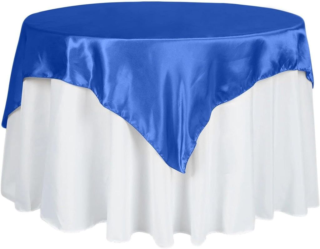 SATIN - Square Tablecloth Overlay - Square Tablecloth, Square Table Cover Fabric  for Dining, Kitchen, Party. 27 Colors Available