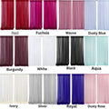 2 PANELS Chiffon Backdrop Curtains Drapes Sheer Chiffon Fabric Photography Curtain Drapes for Wedding Ceremony Party. 21 Colors Available