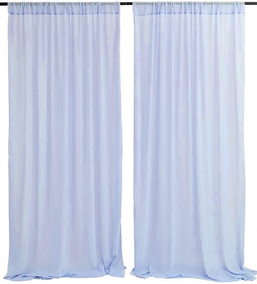 2 PANELS Chiffon Backdrop Curtains Drapes Sheer Chiffon Fabric Photography Curtain Drapes for Wedding Ceremony Party. 21 Colors Available
