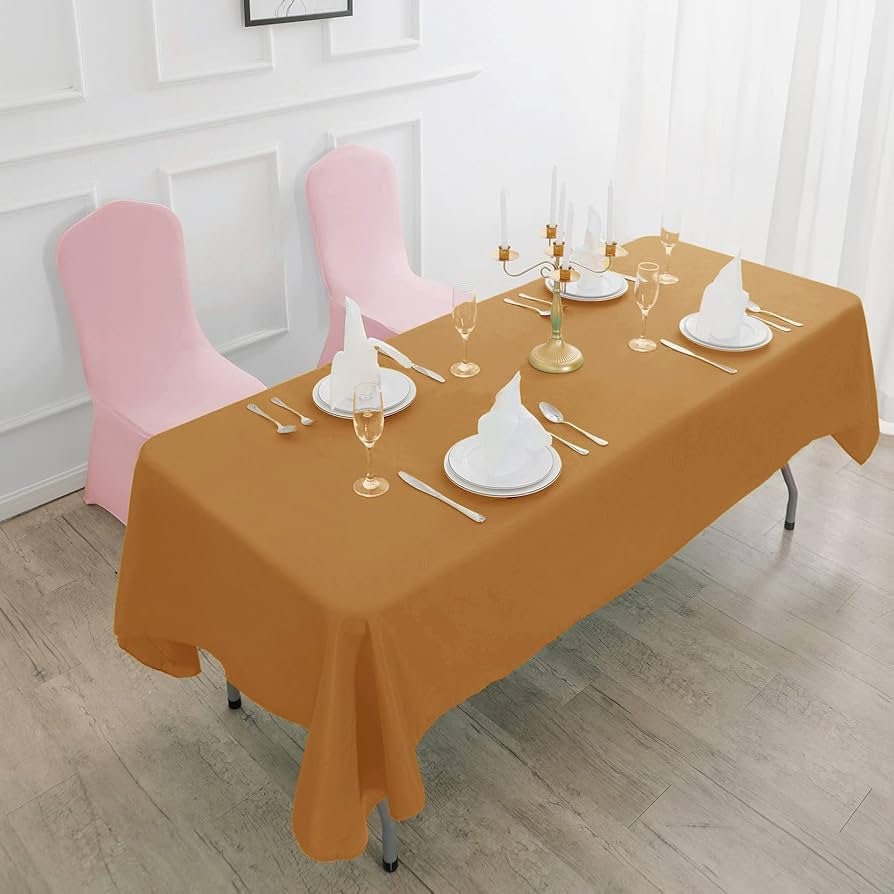 MAGENTA - Polyester Poplin Washable Rectangular Tablecloth,Stain Wrinkle Resistant Table Cover Fabric Table Cloth Dinning, Kitchen,Party