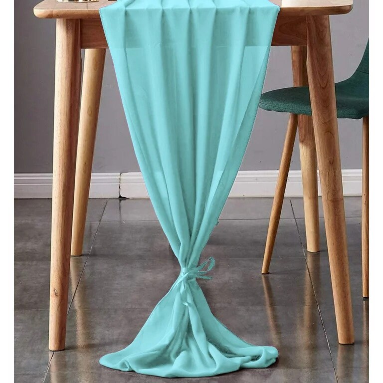 Chiffon Table Runner 29 x 108 inch Perfect for Party Sweetest Day Wedding Anniversary Decorations Valentines Day Runners .5 Colors Available