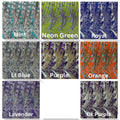 IRIDESCENT FEATHER - Shiny Sequin Design 4 Way Stretch Mesh Fabric-Prom-Sold By The Yard. Choose Color Below