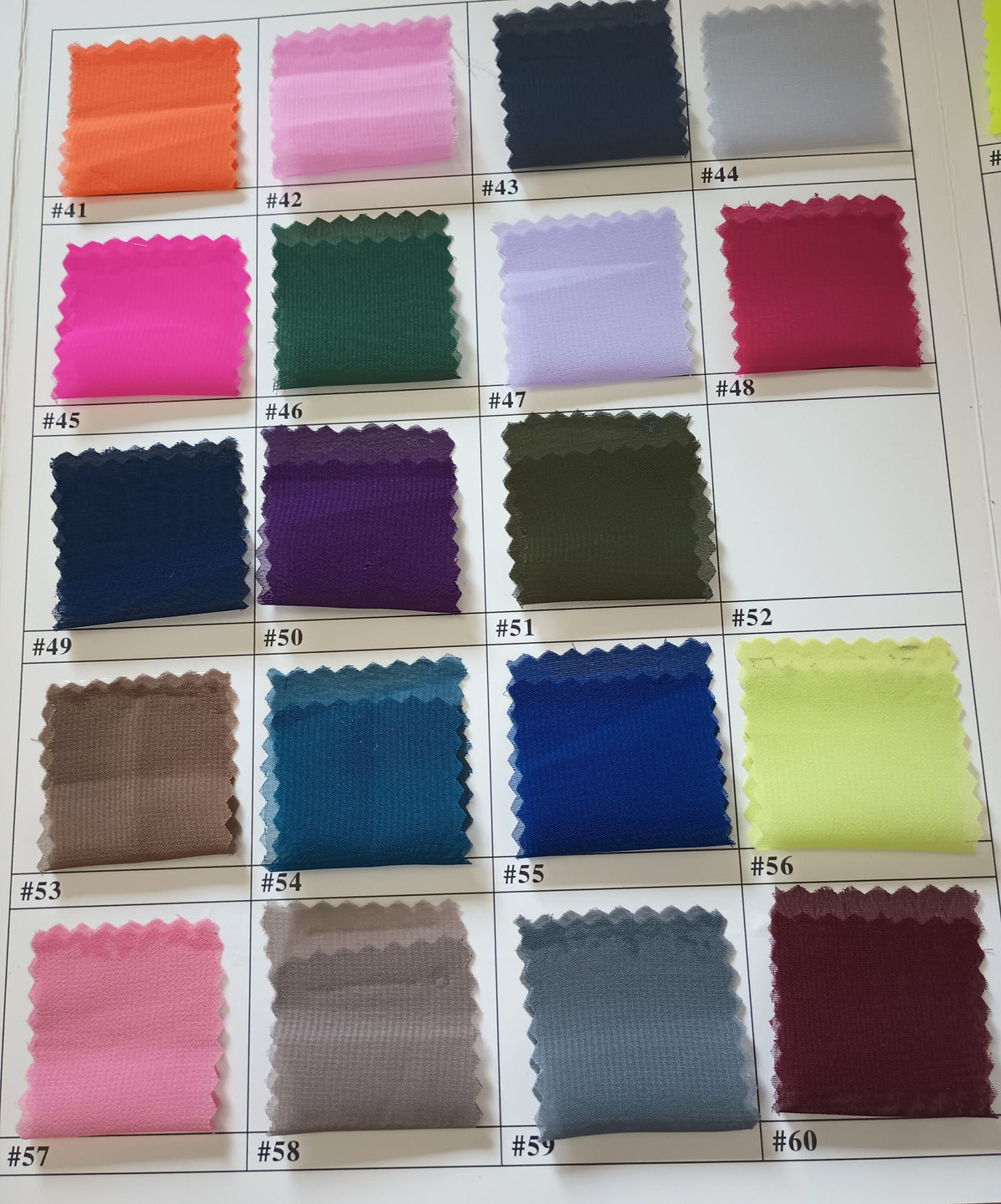 CHIFFON FABRIC -  FUCHSIA -Polyester Soft Light Weight, Sheer, See Through Chiffon Fabric Sold By The Yard.