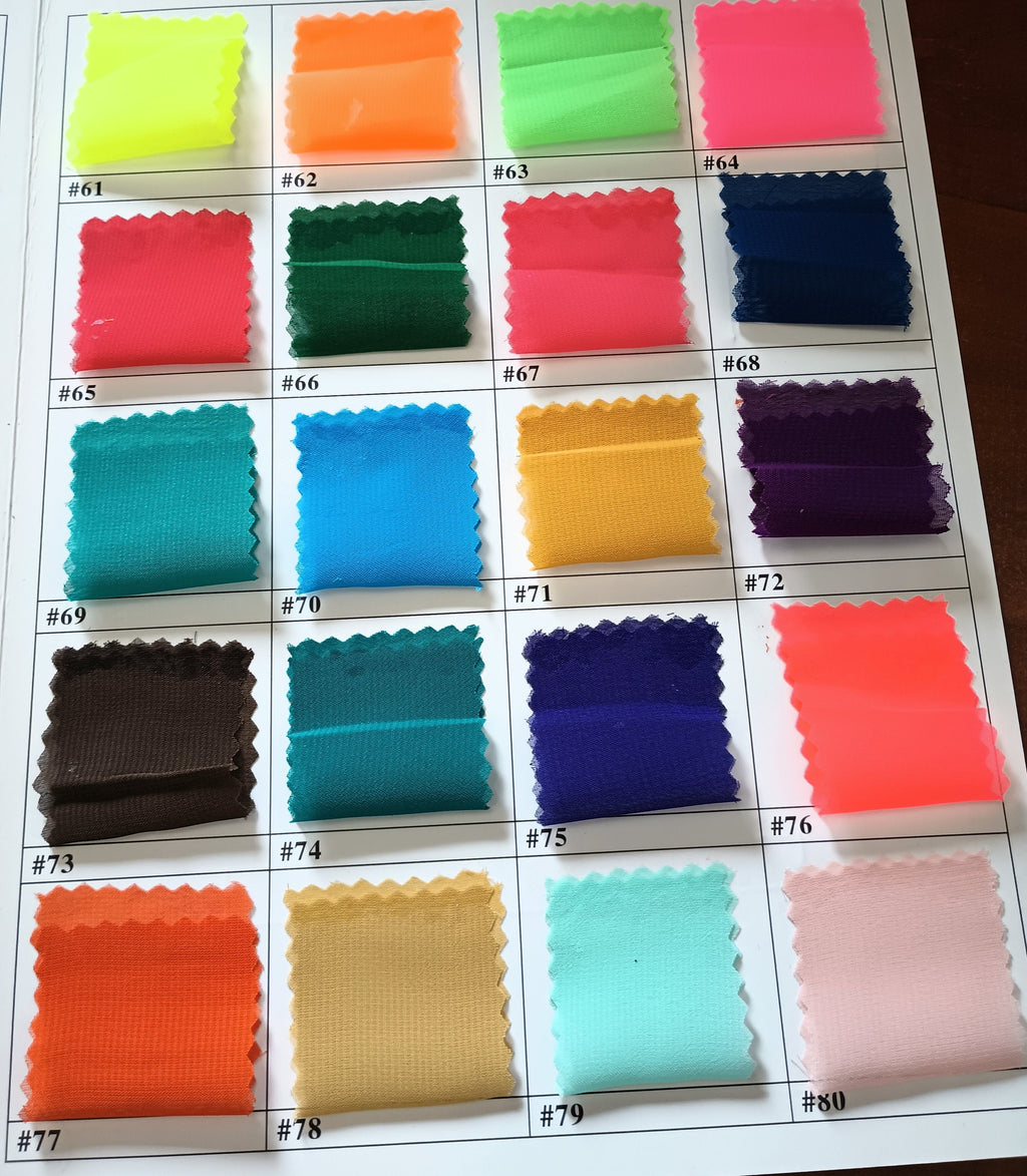 CHIFFON FABRIC - LTBLUE - Polyester Soft Light Weight, Sheer, See Through Chiffon Fabric Sold By The Yard.