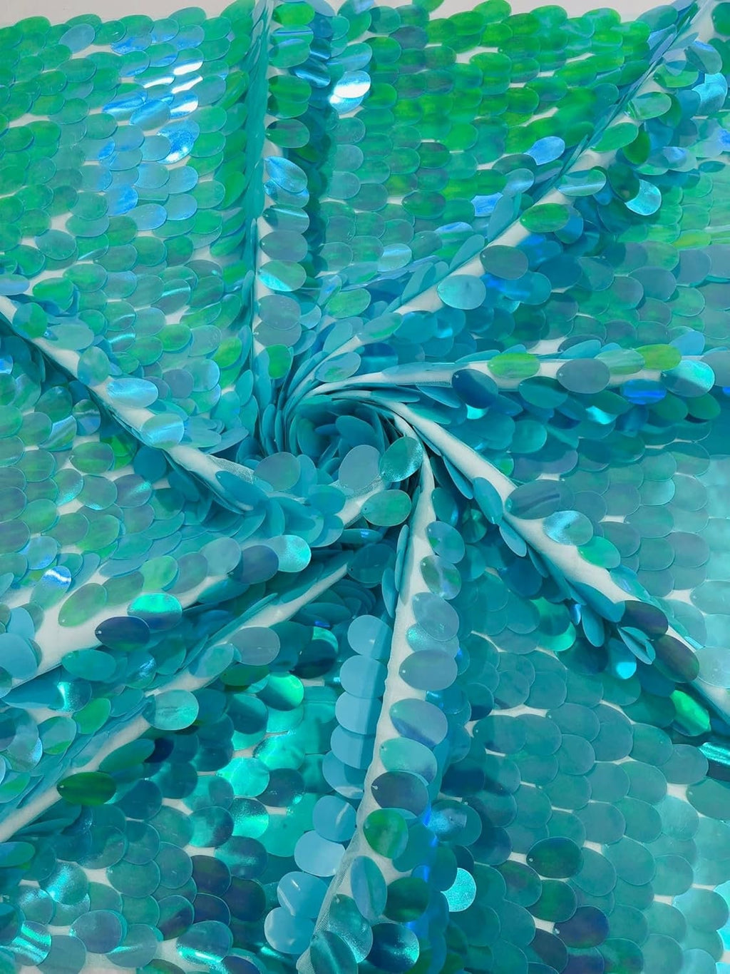 JUMBO - Sequins Oval Sequin Paillette/Tear Drop Mermaid Big Sequins Fabric Mesh By The Yard. Choose Color Below