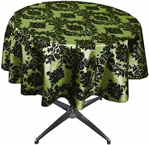 LIME - Taffeta Flocking Damask Table Rounds for Wedding, Bridal Shower/Baby Shower, Dinner, Special Events/Home Decor.