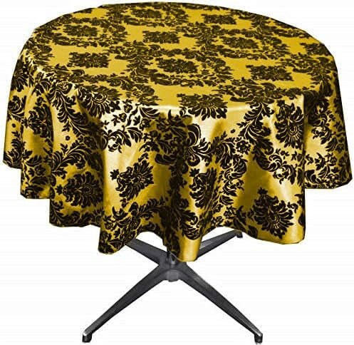 YELLOW - Taffeta Flocking Damask Table Rounds for Wedding, Bridal Shower/Baby Shower, Dinner, Special Events/Home Decor.