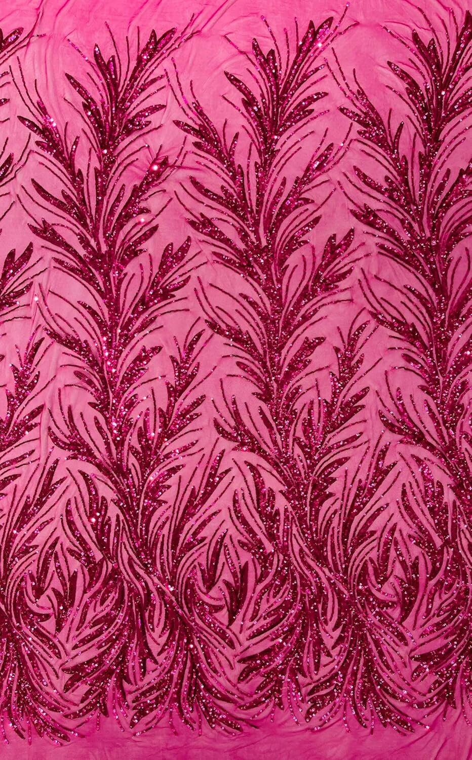BRANCH - Shiny Sequin Design 4 Way Stretch Mesh Fabric-Prom-Sold By The Yard. Choose Color Below