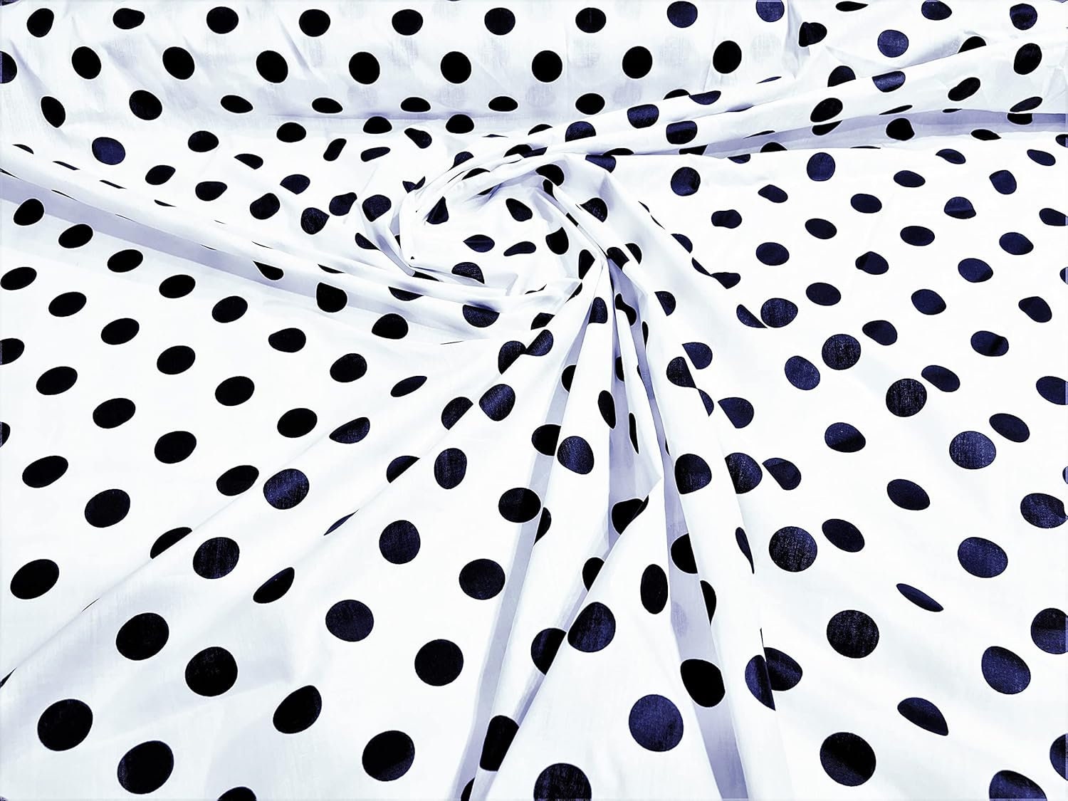 POLKA DOT - Print Poly Cotton Fabric 60" Wide by The Yard. Choose Color Below