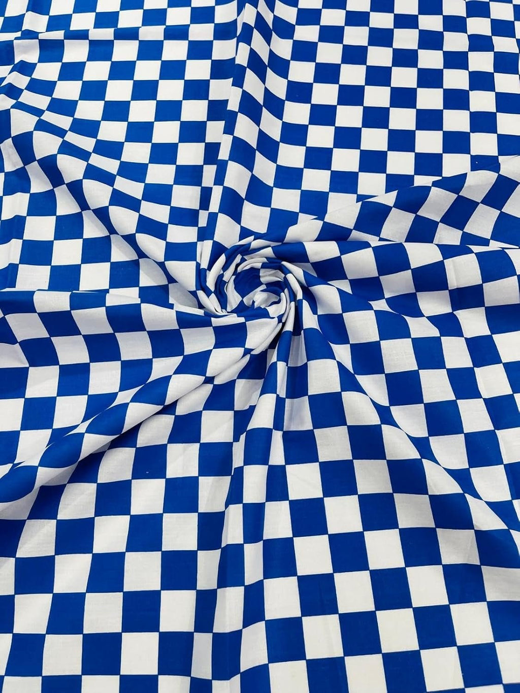 CHECKERED - Print Poly Cotton Fabric 60" Wide by The Yard. Choose Color Below