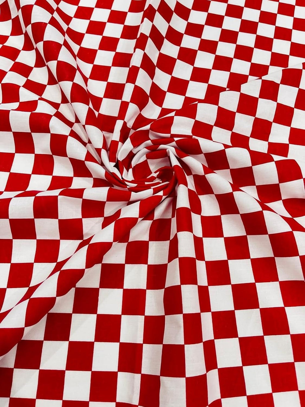 CHECKERED - Print Poly Cotton Fabric 60" Wide by The Yard. Choose Color Below