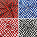 CHECKERED - Print Poly Cotton Fabric 60" Wide by The Yard. Choose Color Below
